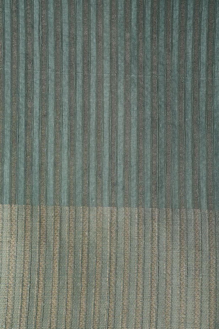 Alabaster White Tussar Saree with Without Zari Zari Floral Patterns view 3