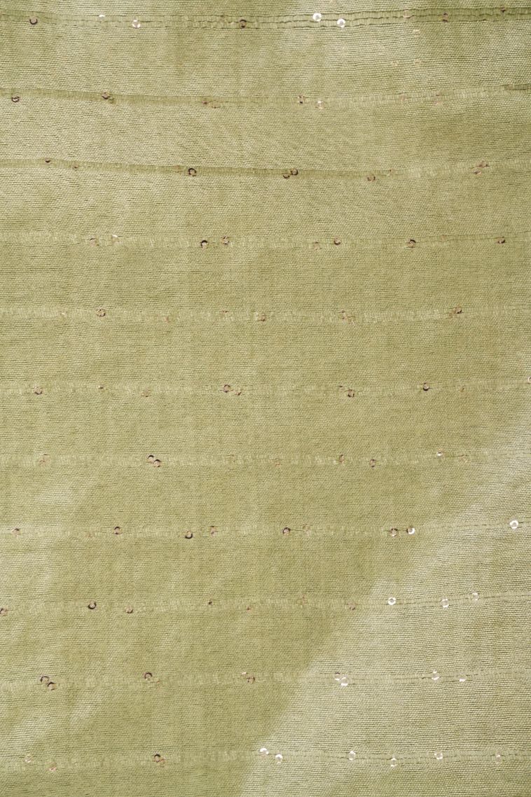 Olive Green Tussar Saree with Without Zari Zari Floral Patterns view 3