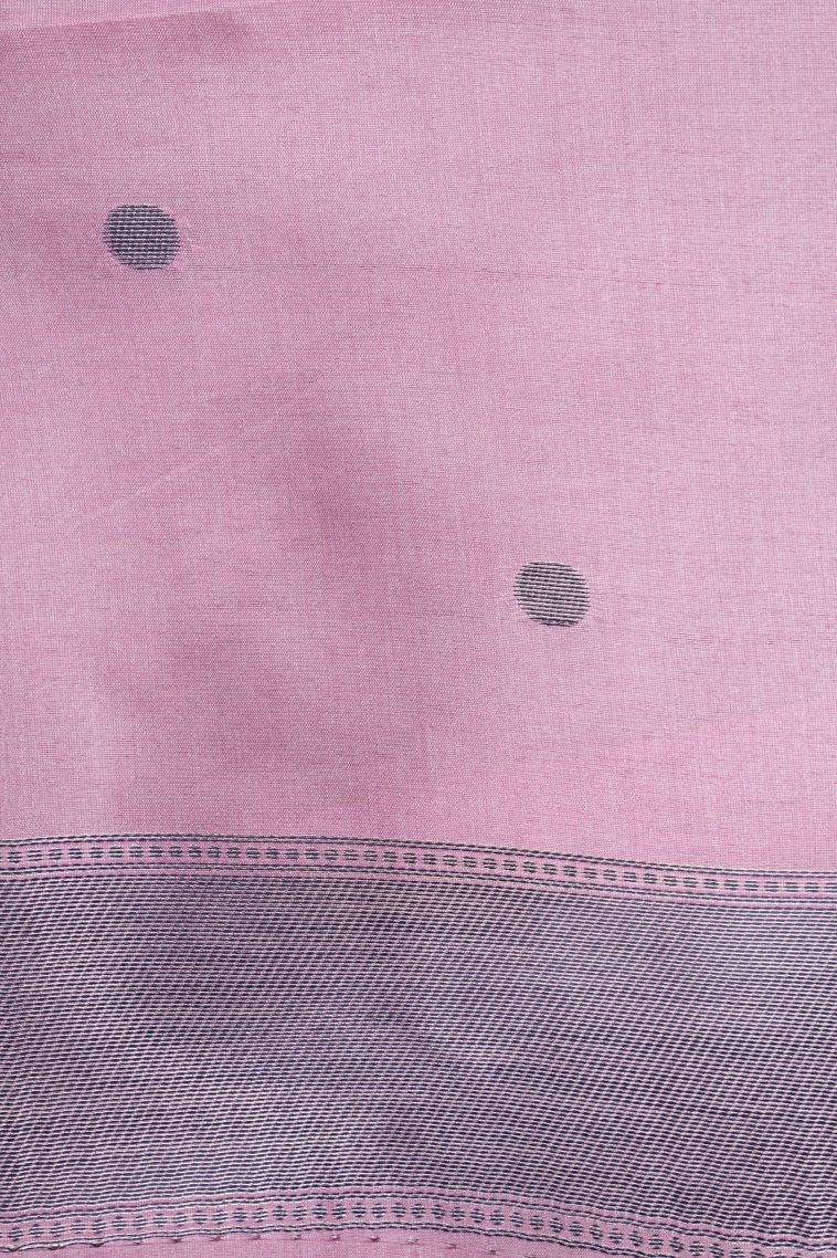 Ballet Pink Tussar Saree with Without Zari Zari Floral Patterns view 3