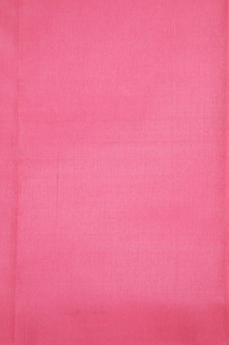 Coral Pink Soft Silk Saree with Copper Zari Stripes view 3