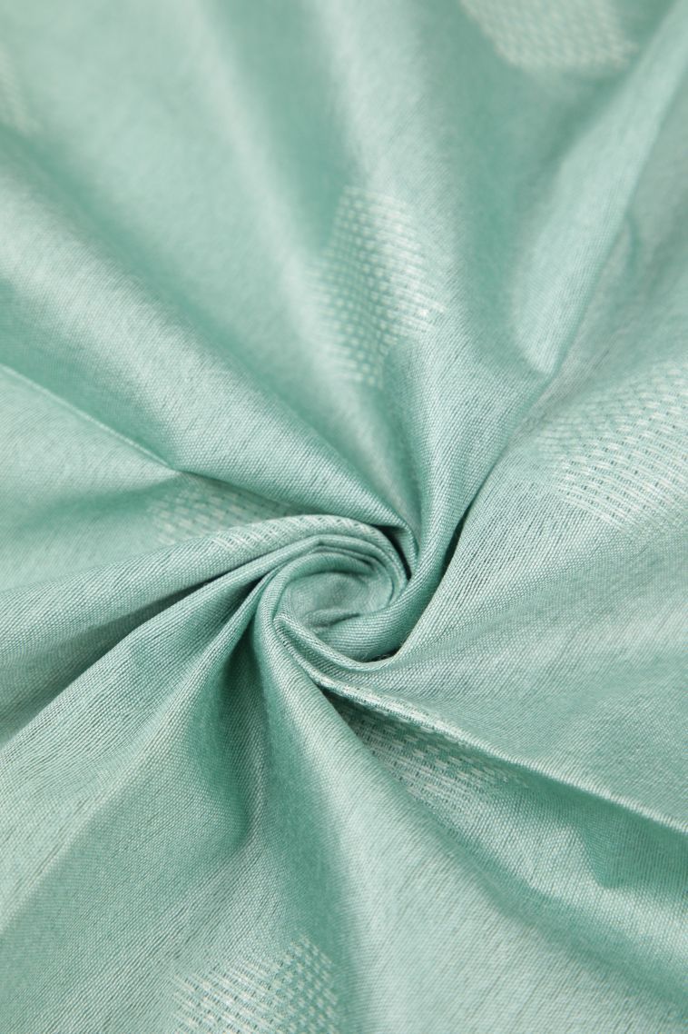 Arctic Blue Tussar Saree with Without Zari Zari Buttis (small Dots Or Motifs) view 4