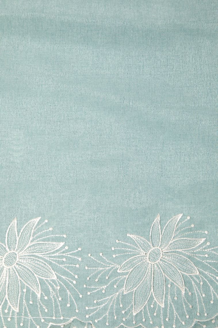 Arctic Blue Tussar Saree with Without Zari Zari Buttis (small Dots Or Motifs) view 3