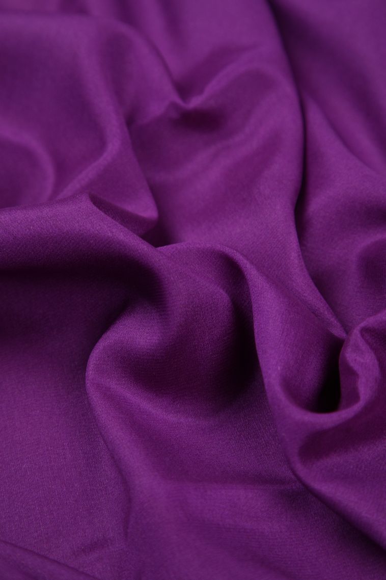 Viola Purple Mysore Silk with Without Zari Zari Plain view 4
