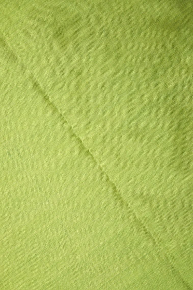 Lime Green Soft Silk Sarees with Without Zari Zari Geometric Shapes view 3