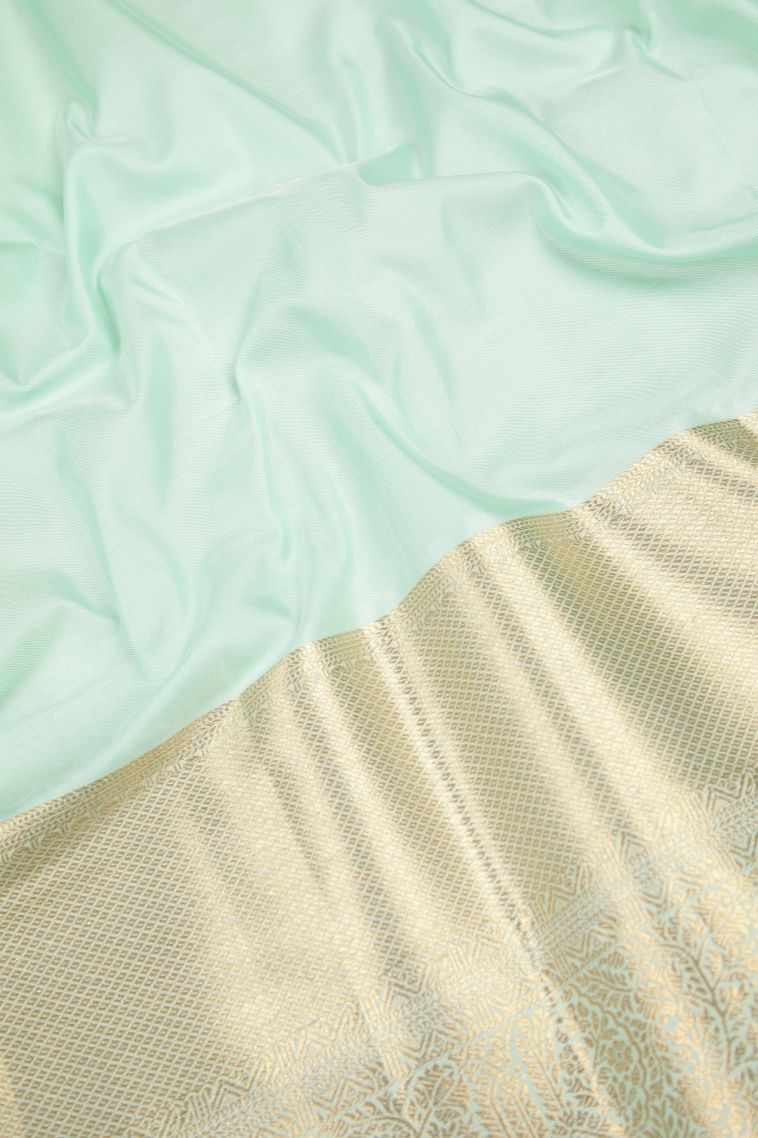 Lemon Yellow Samudrika Pattu with Copper Zari Floral Patterns view 3