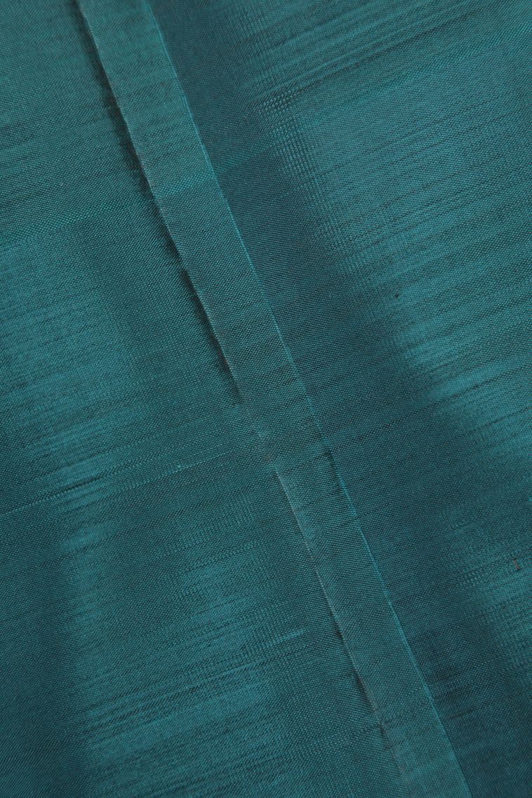 Bronze Orange Kanchipuram Silk Sarees with Gold Zari Checks view 3