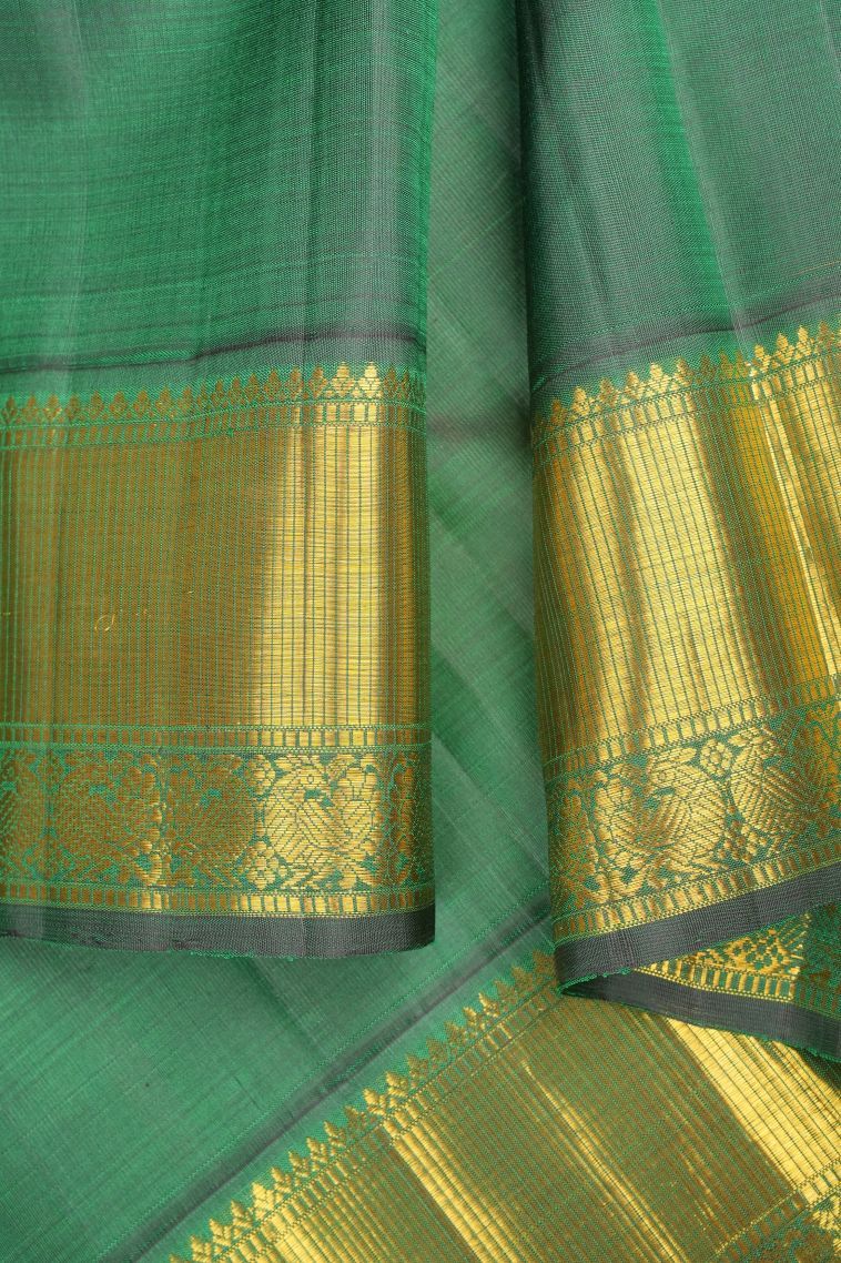 Strawberry Pink Kanchipuram Silk Sarees with Gold Zari Buttis (small Dots Or Motifs) view 3