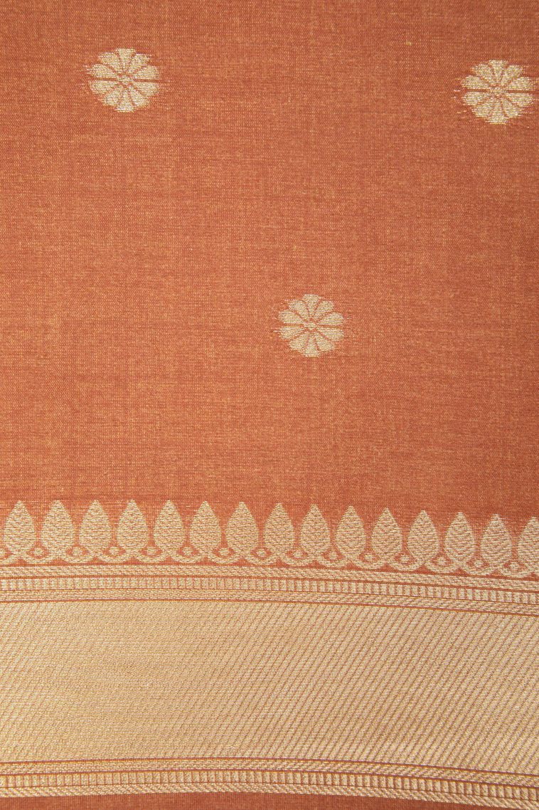 Arctic Blue Tussar Saree with Without Zari Zari Buttis (small Dots Or Motifs) view 3