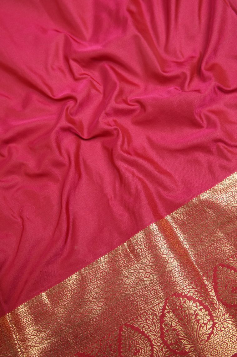 Cream White Samudrika Pattu with Copper Zari Floral Patterns view 3