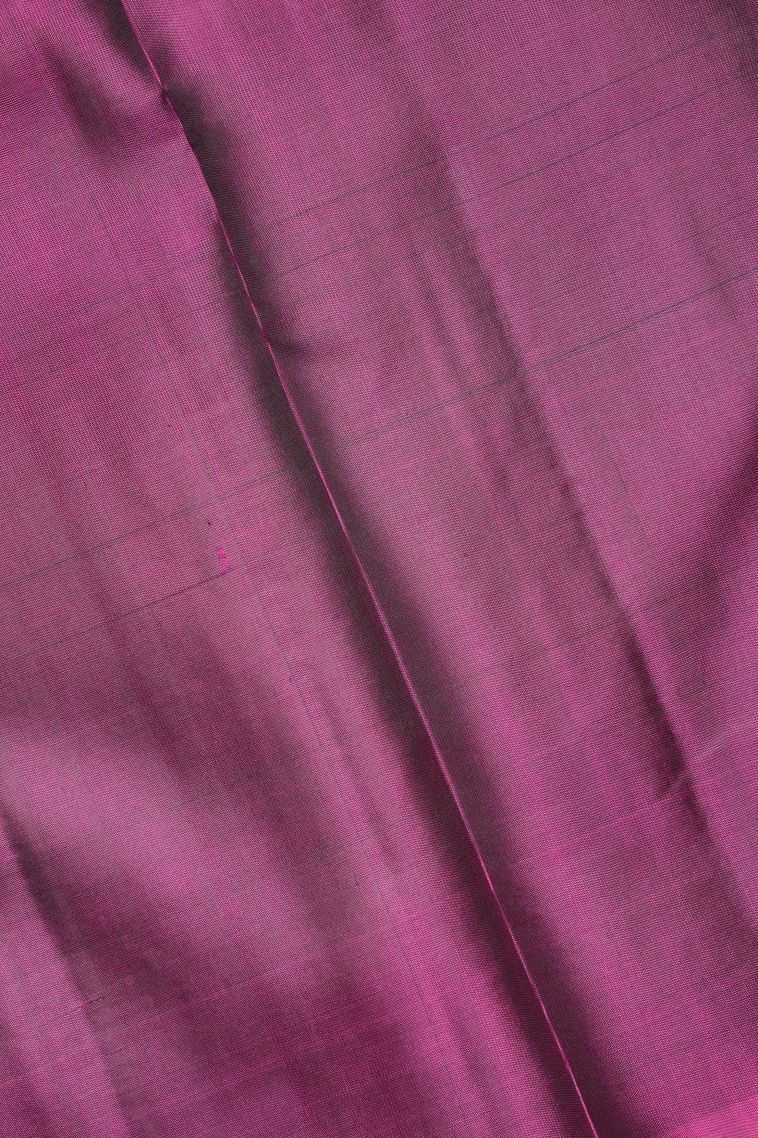 Arctic Blue Soft Silk Saree with Silver Zari Floral Patterns view 3