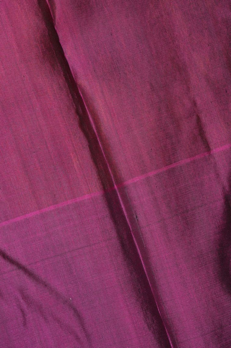 Latte Yellow Soft Silk Saree with Silver Zari Floral Patterns view 3