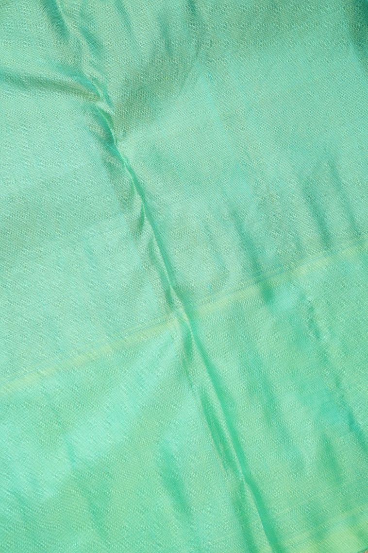 Peach Pink Soft Silk Saree with Silver Zari Floral Patterns view 3