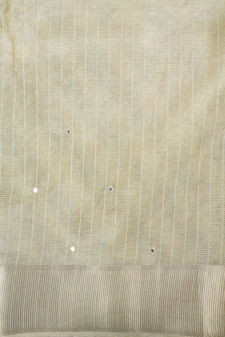 Arctic Blue Organza Saree with Without Zari Zari Floral Patterns view 3