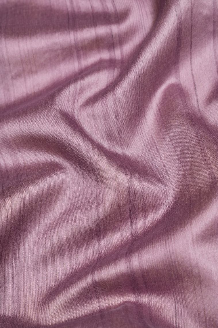 Lilac Purple Tussar Saree with Without Zari Zari Buttis (small Dots Or Motifs) view 3