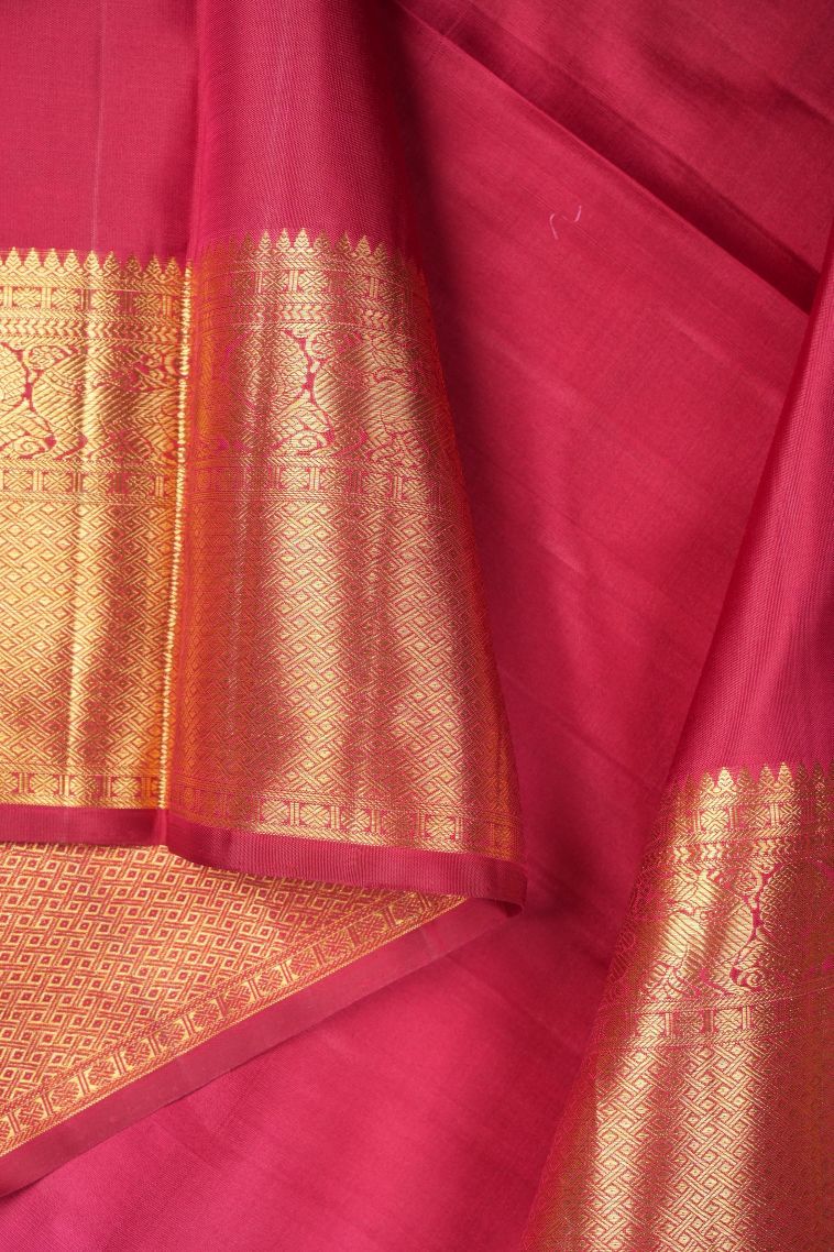 Basil Green Kanchipuram Silk Sarees with Gold Zari Buttis (small Dots Or Motifs) view 3