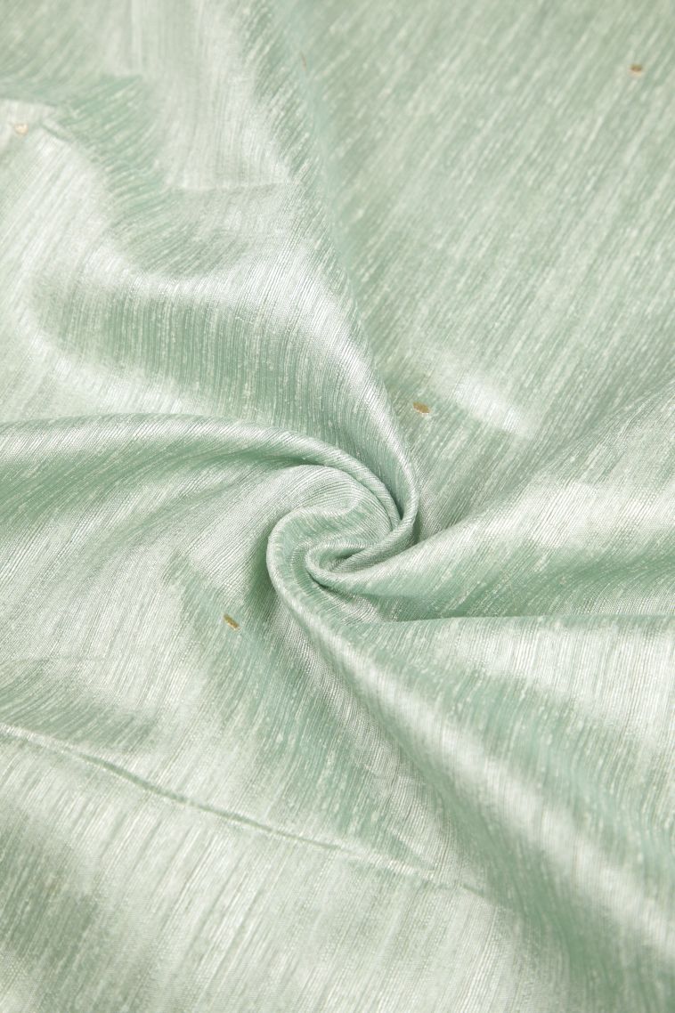 Arctic Blue Tussar Saree with Without Zari Zari Buttis (small Dots Or Motifs) view 4