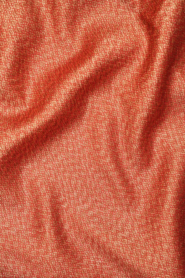 Basil Green Banaras Sarees with Copper Zari Buttis (small Dots Or Motifs) view 3