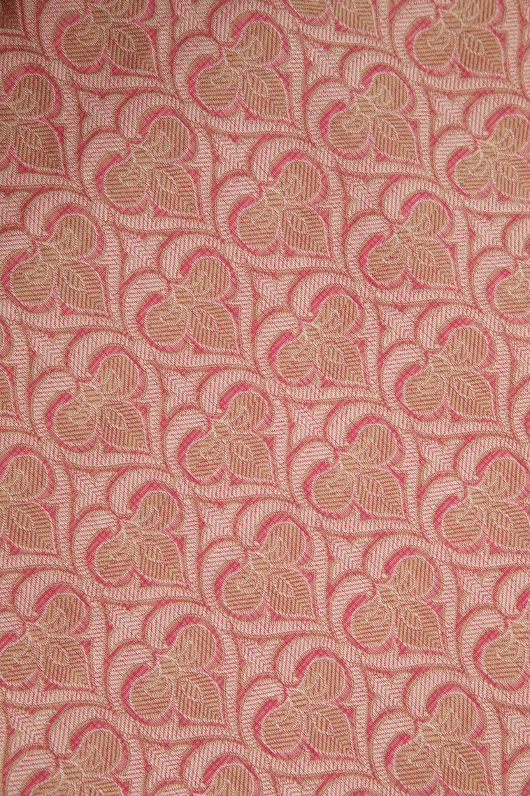 Hot Pink Tussar Saree with Without Zari Zari Floral Patterns view 3