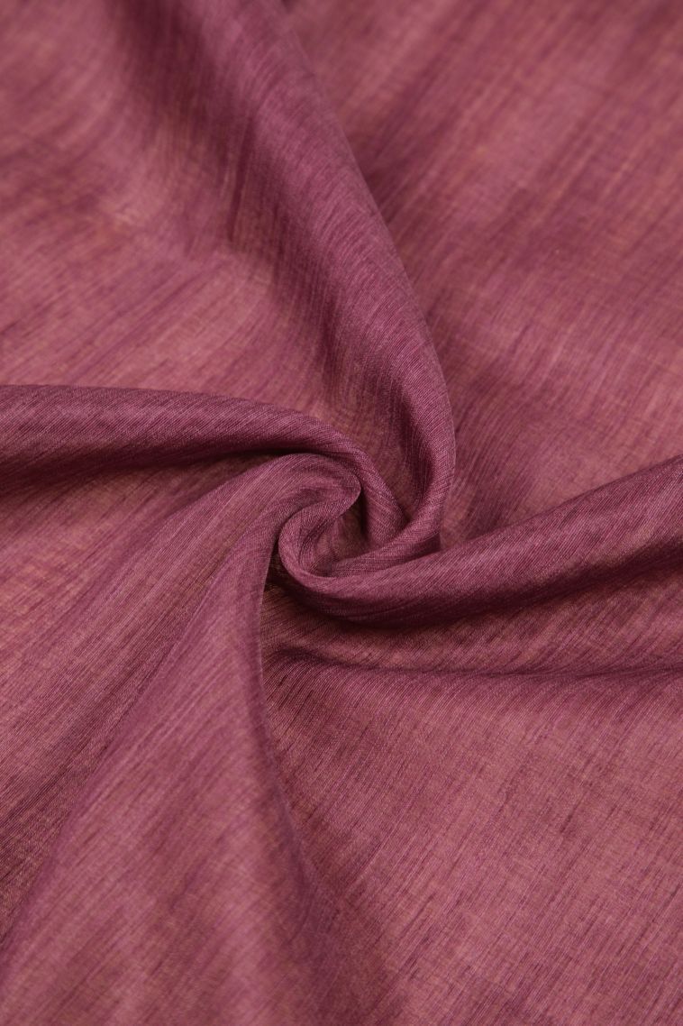 Magenta Purple Tussar Saree with Without Zari Zari Plain view 4