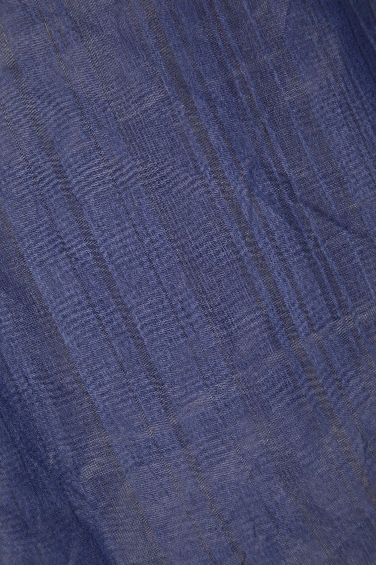 Indigo Blue Tussar Saree with Without Zari Zari Buttis (small Dots Or Motifs) view 3