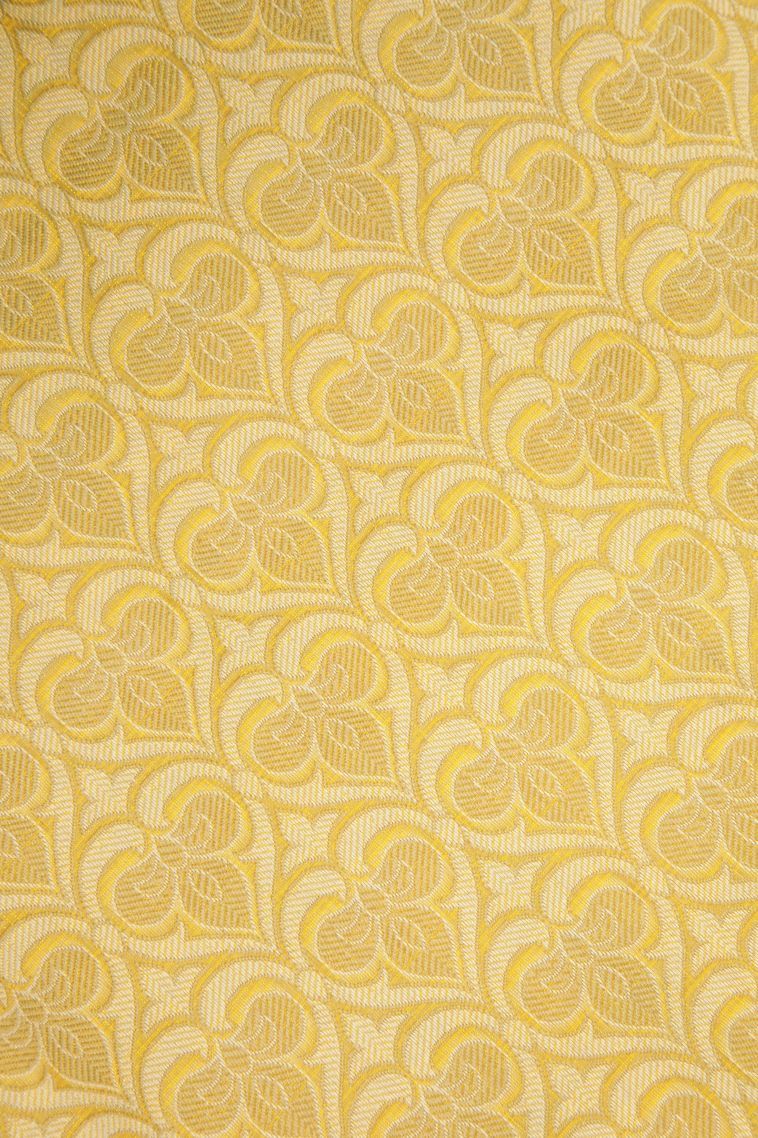 Lemon Yellow Tussar Saree with Without Zari Zari Floral Patterns view 3