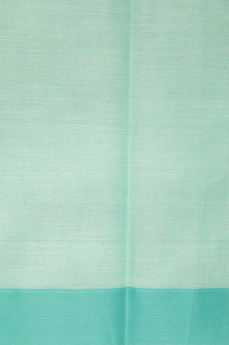 Arctic Blue Kovai Cotton Sarees with Without Zari Zari Stripes view 3