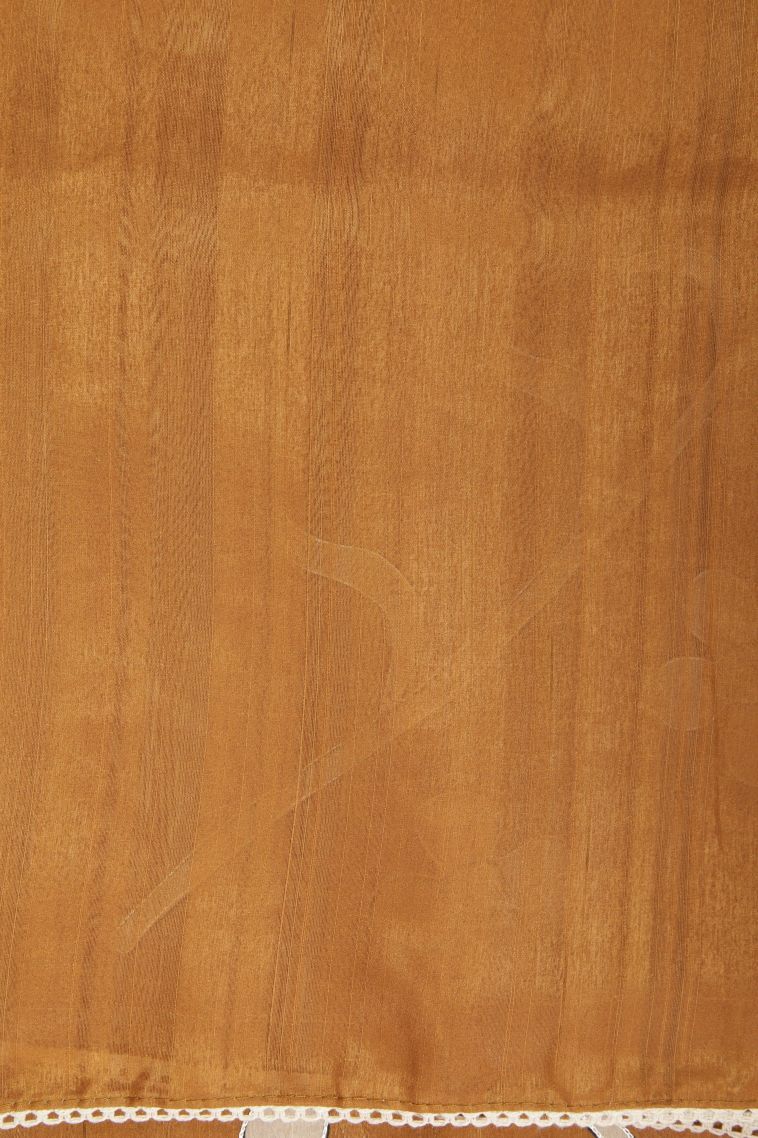 Biscotti Yellow Tussar Saree with Without Zari Zari Floral Patterns view 3