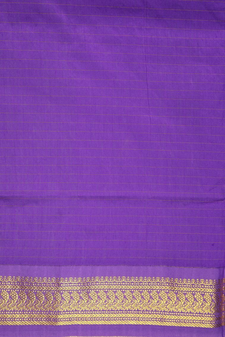 Mint Green Kalyani Cotton with Without Zari Zari Checks view 3