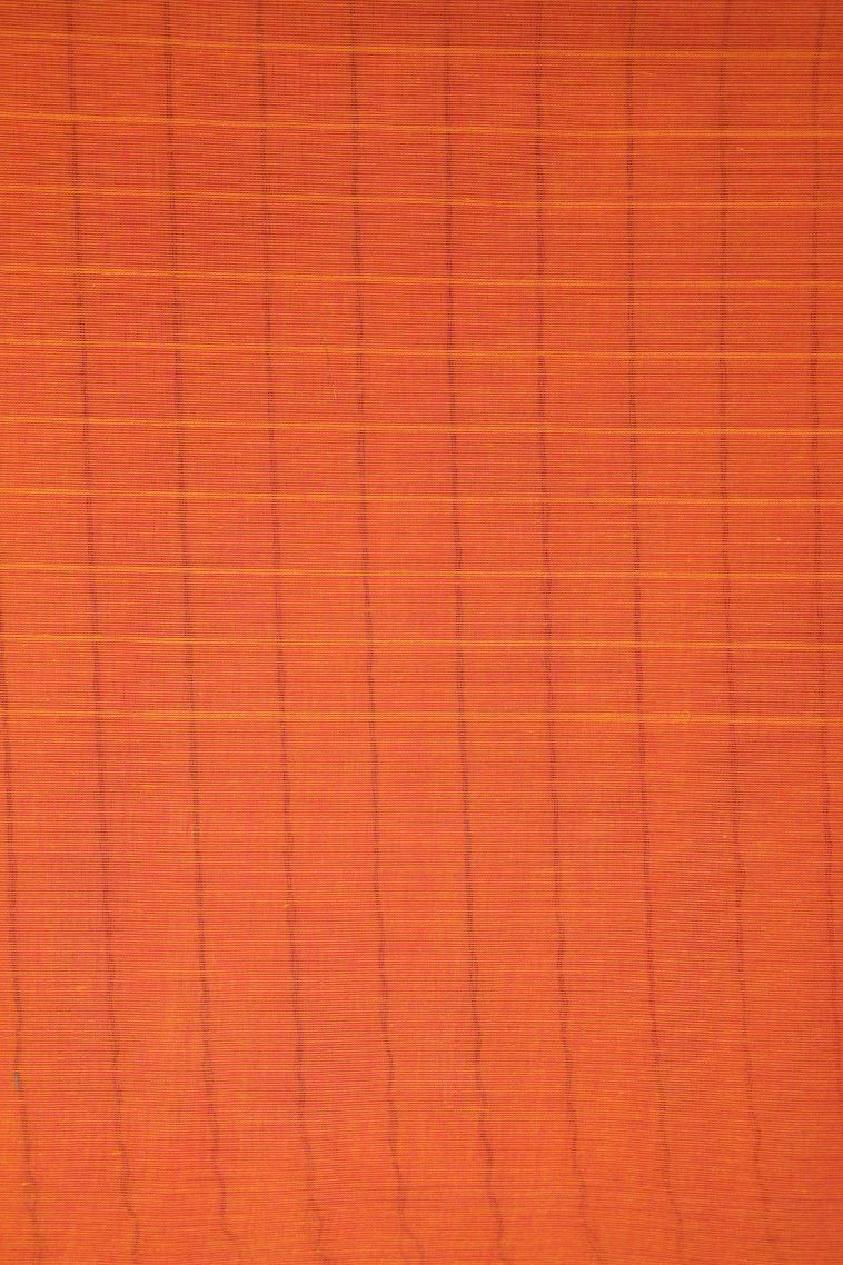 Coral Pink Kovai Cotton Sarees with Without Zari Zari Checks view 3