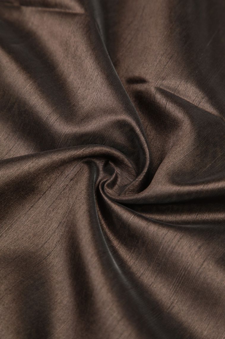 Brunette Brown Tussar Saree with Without Zari Zari Plain view 4