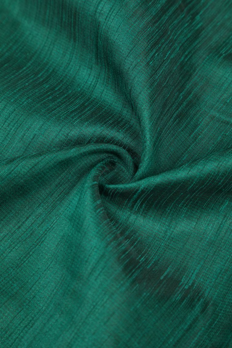 Ocean Blue Tussar Saree with Without Zari Zari Plain view 4