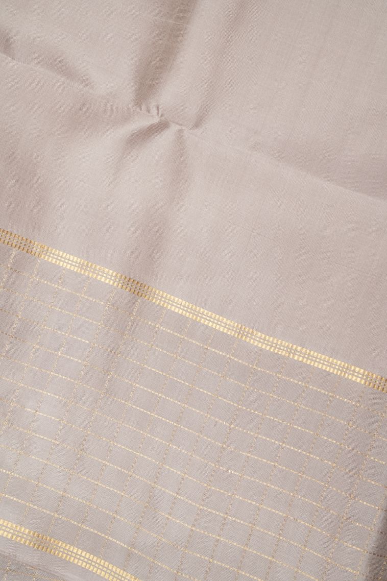 Syrup Brown Soft Silk Saree with Gold Zari Buttis (small Dots Or Motifs) view 3
