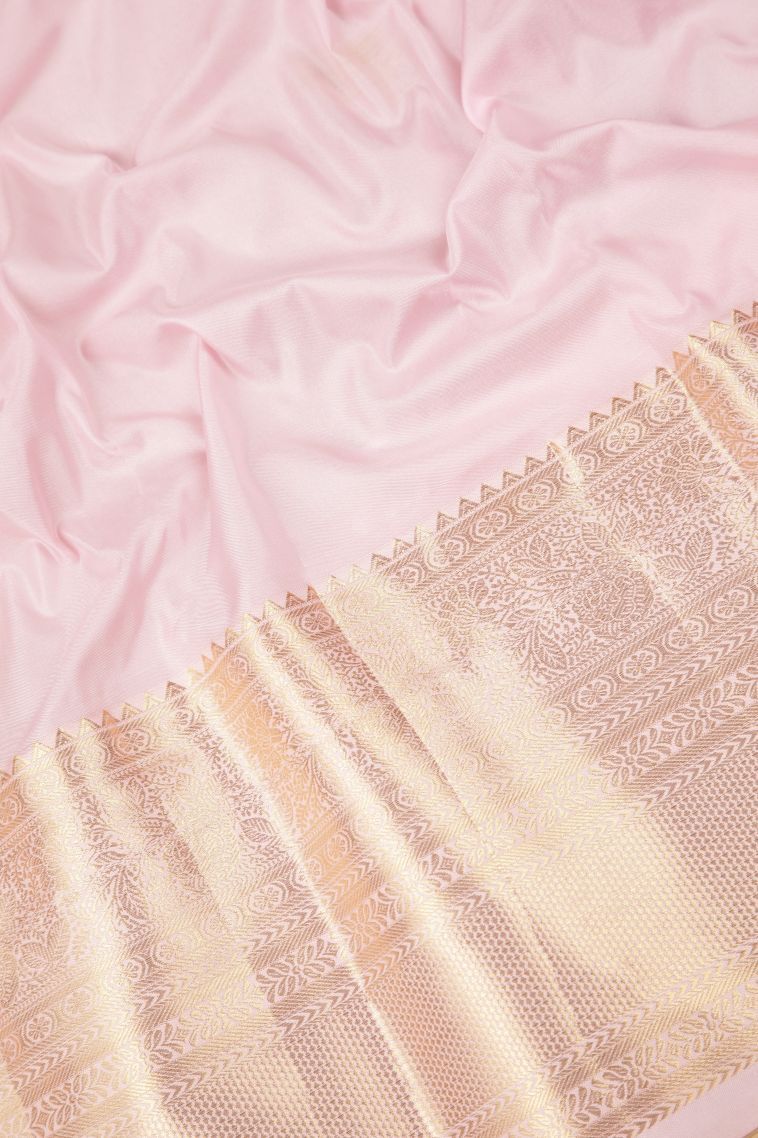 Moccon Green Samudrika Pattu with Copper Zari Floral Patterns view 3