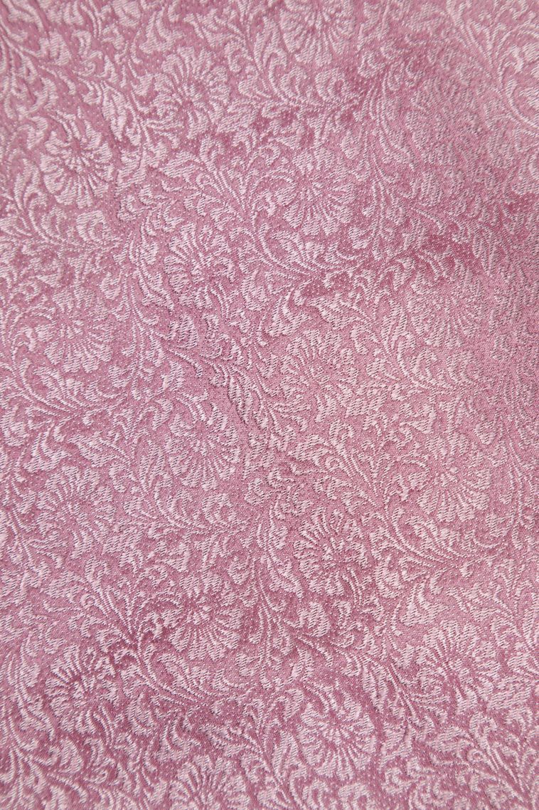 Rose  Red Tussar Saree with Without Zari Zari Stripes view 3