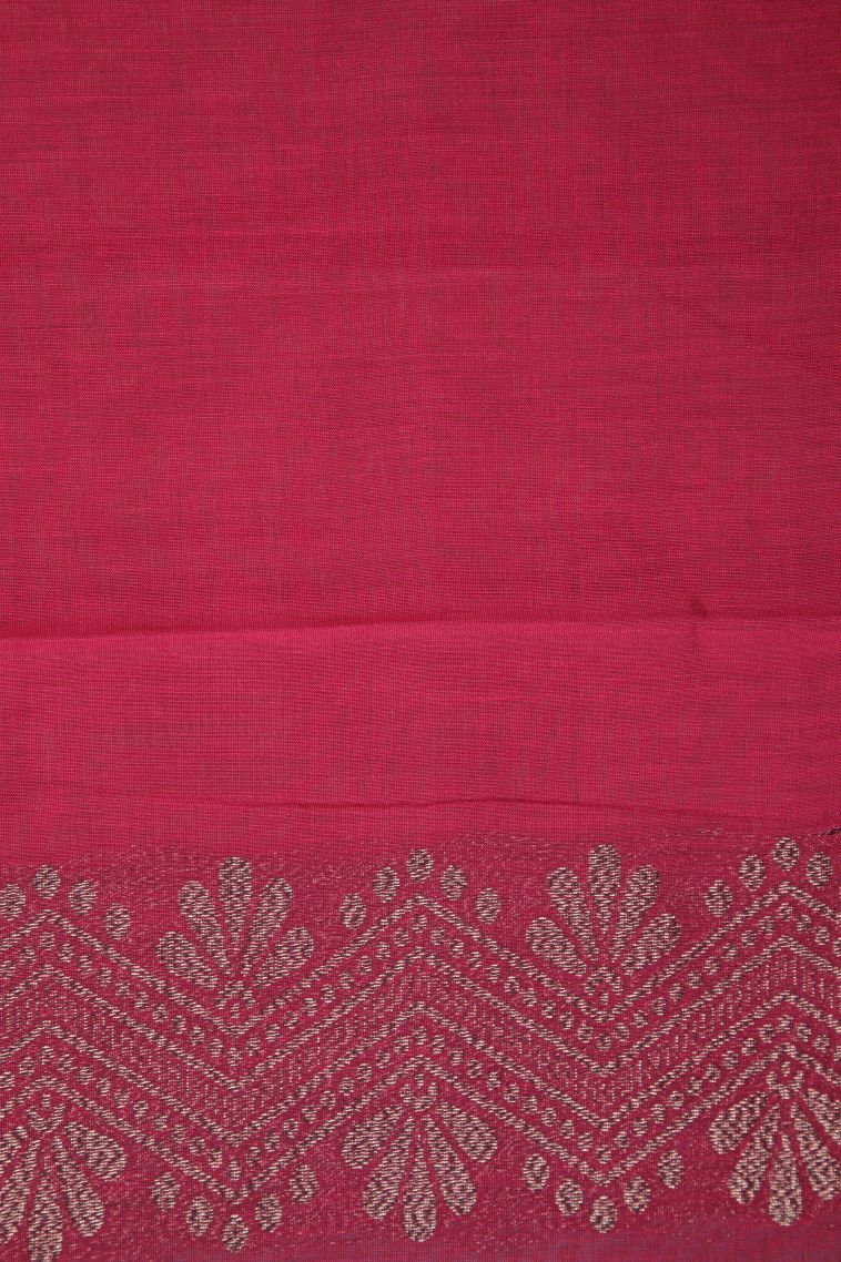 Cerulean Blue Silk Cotton Sarees with Bronze Zari Buttis (small Dots Or Motifs) view 3