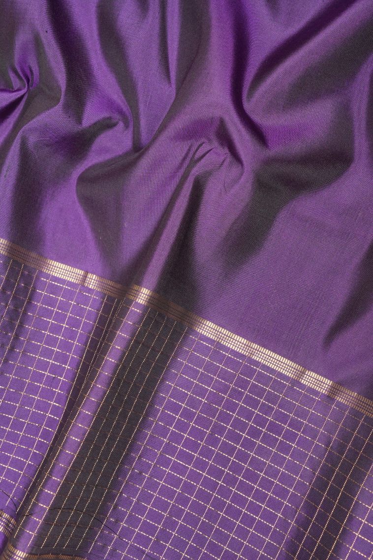 Chartreuse Green Soft Silk Saree with Gold Zari Buttis (small Dots Or Motifs) view 3