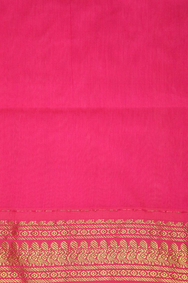 Blush Pink Kalyani Cotton with Without Zari Zari Plain view 3