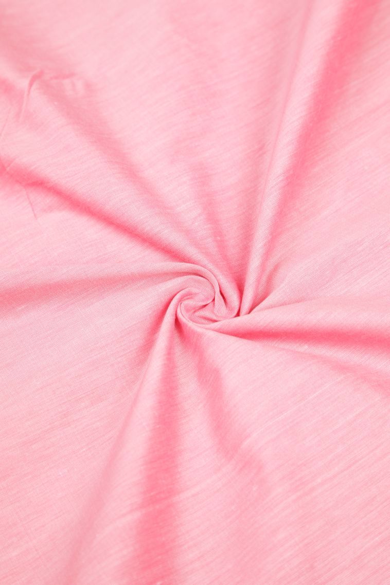 Blush Pink Kalyani Cotton with Without Zari Zari Plain view 4