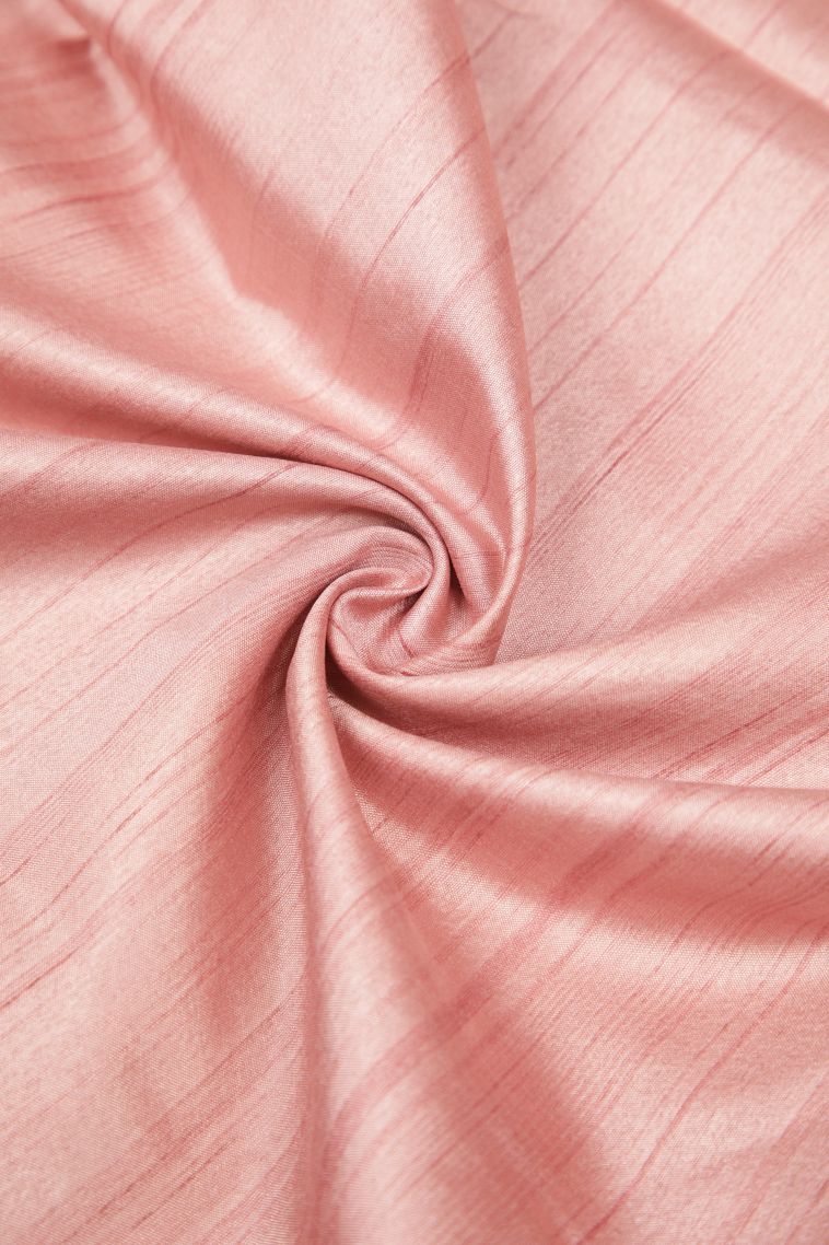 Lean Pink Tussar Saree with Without Zari Zari Plain view 4