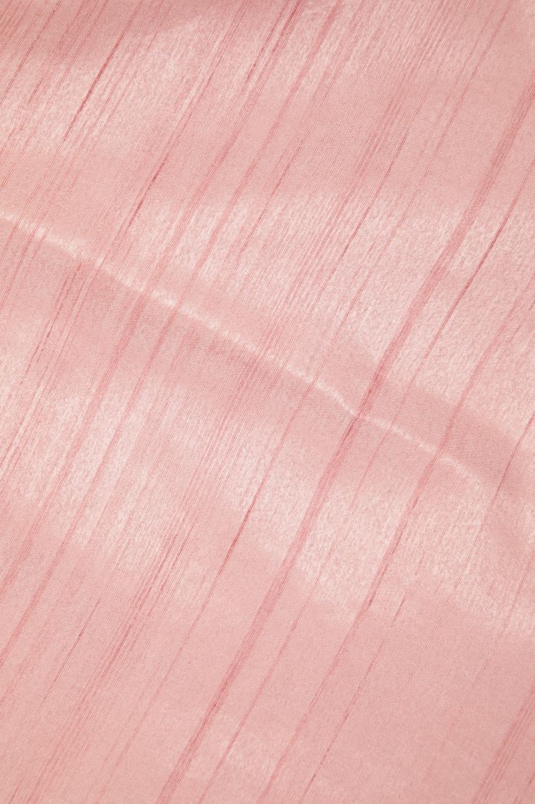 Lean Pink Tussar Saree with Without Zari Zari Plain view 3