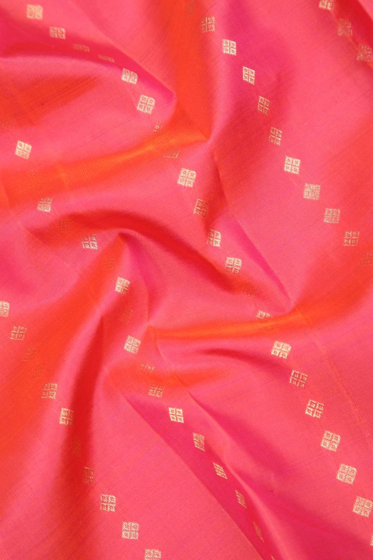 Admiral Blue Kanchipuram Silk Sarees with Gold Zari Buttis (small Dots Or Motifs) view 3