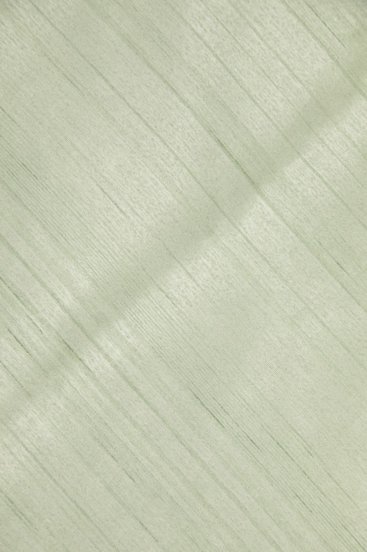 Pistachio Green Tussar Saree with Without Zari Zari Plain view 3