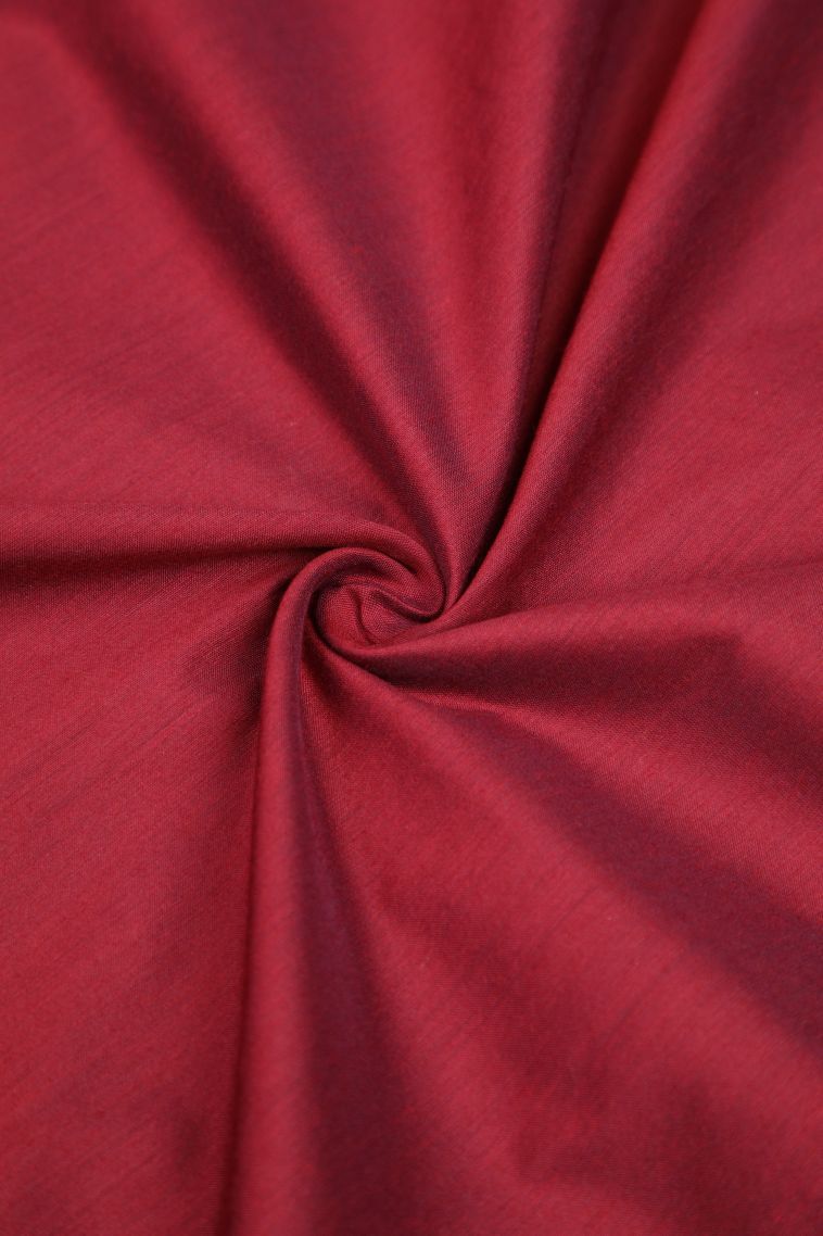 Apple Red Kalyani Cotton with Without Zari Zari Plain view 4