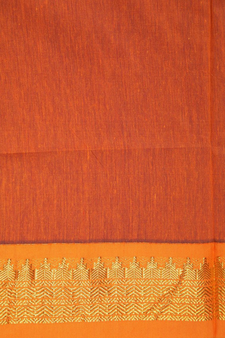 Admiral Blue Kalyani Cotton with Without Zari Zari Plain view 3