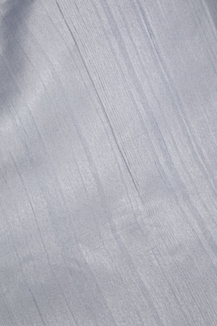 Slate Blue Tussar Saree with Without Zari Zari Plain view 3