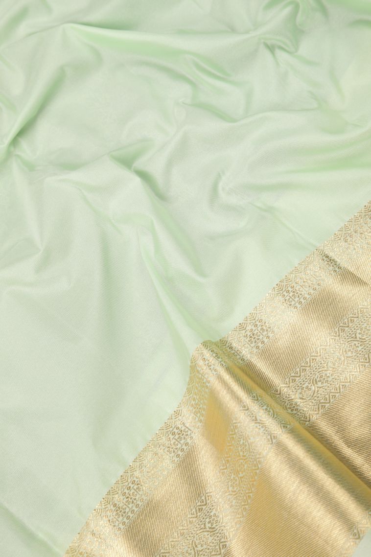 Navy Blue Samudrika Pattu with Copper Zari Floral Patterns view 3