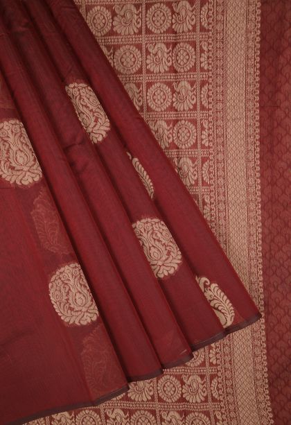 Bindi Red Silk Cotton with Without Zari Zari Buttis (small Dots Or Motifs)