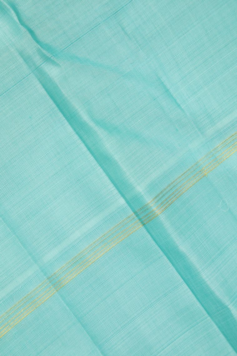 Cream White Kanchipuram Silk Sarees with Without Zari Zari Checks view 3