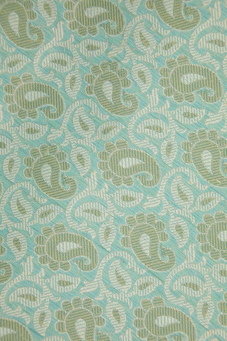 Arctic Blue Tussar Saree with Without Zari Zari Floral Patterns view 3