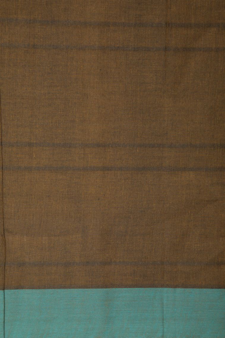 Peanut Brown Kovai Cotton Sarees with Without Zari Zari Buttis (small Dots Or Motifs) view 3